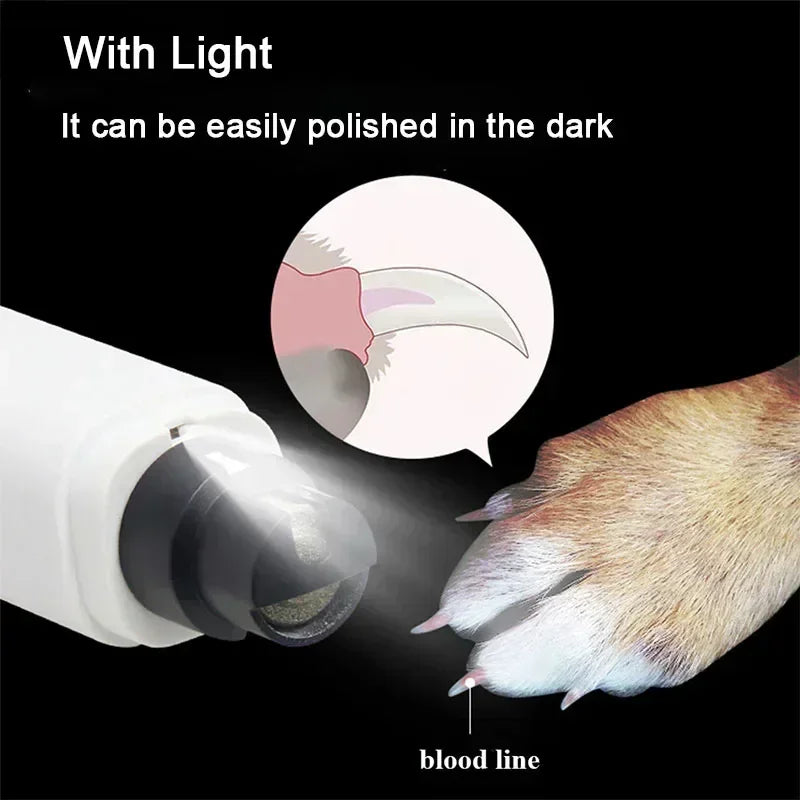Tailmere Electric Pet Nail Grinder — Quiet USB Rechargeable, Stress-Free Grooming