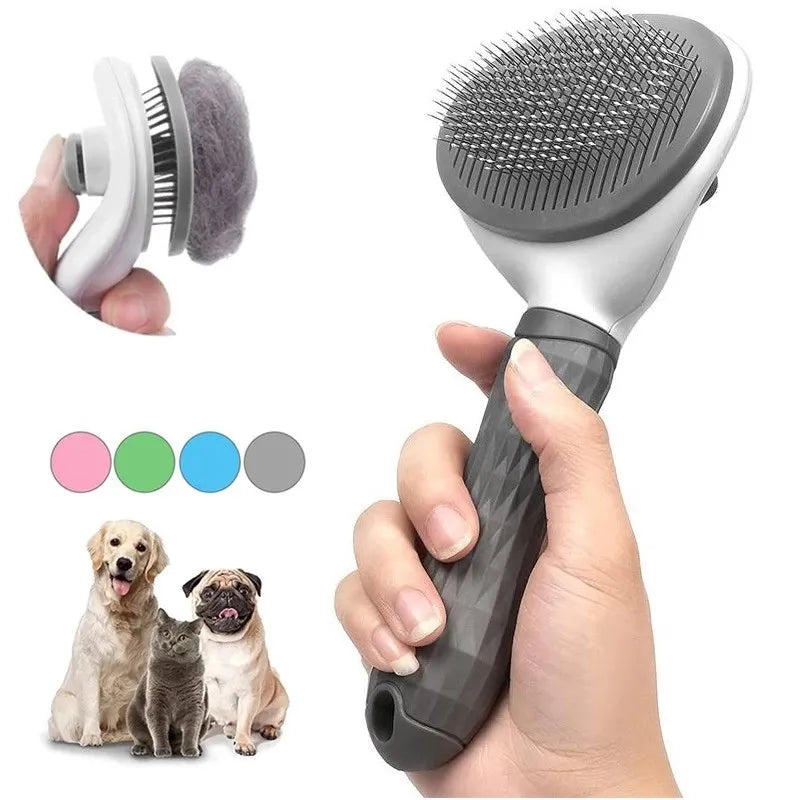Tailmere Self-Cleaning Slicker Brush — Tangle-Free Grooming for Dogs & Cats