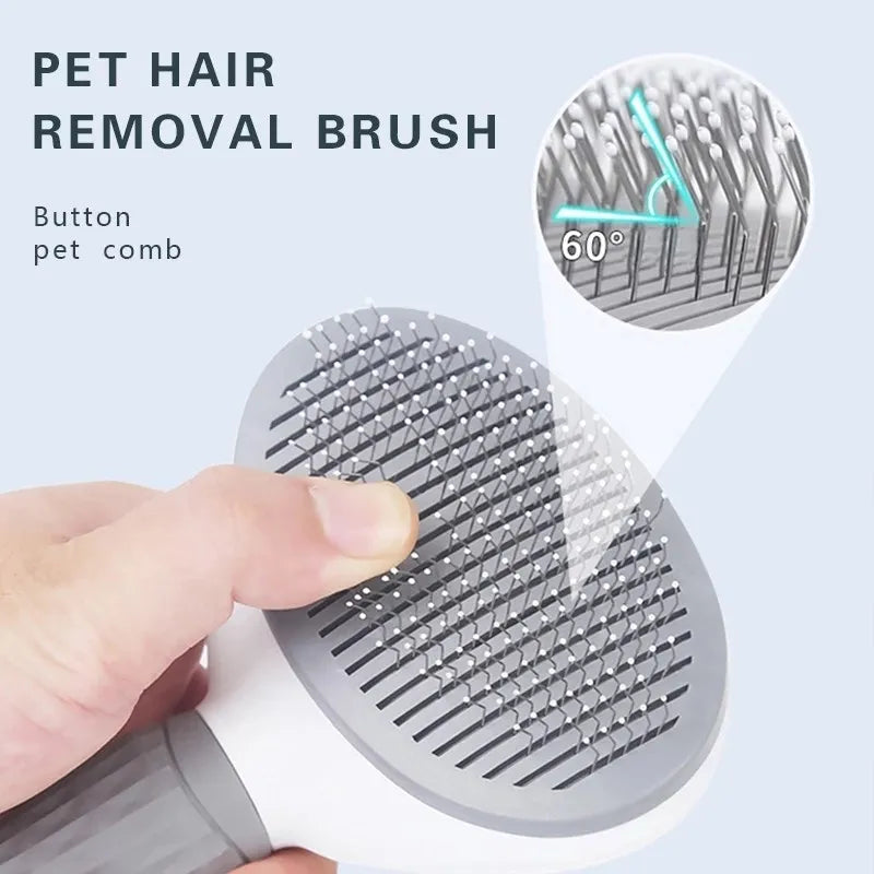 Tailmere Self-Cleaning Slicker Brush — Tangle-Free Grooming for Dogs & Cats