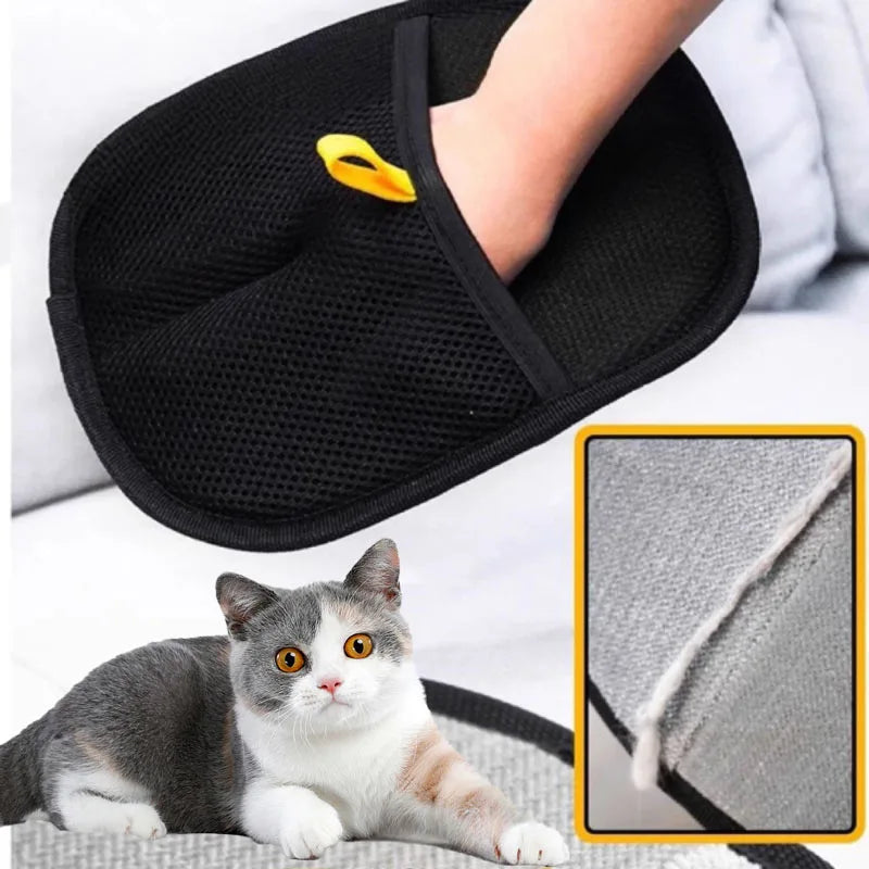 Tailmere Pet Deshedding Glove — Gentle Hair Removal for Dogs & Cats