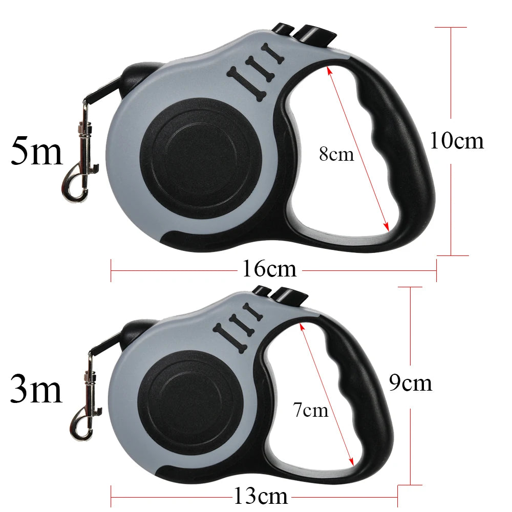 Tailmere Retractable Dog Lead — Strong Nylon 5m, All Breeds