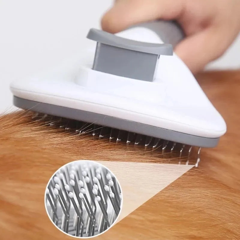 Tailmere Self-Cleaning Slicker Brush — Tangle-Free Grooming for Dogs & Cats