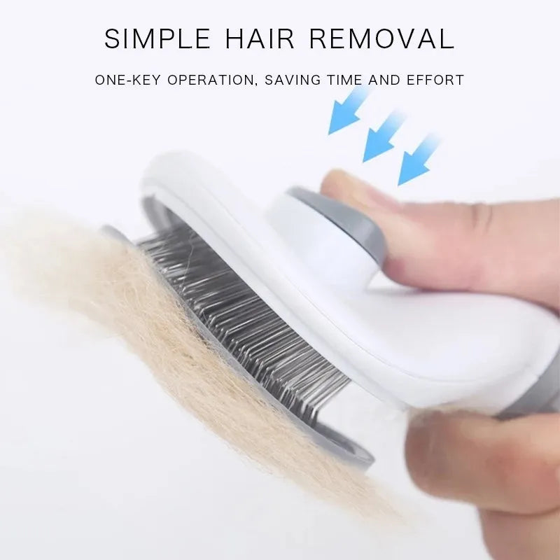 Tailmere Self-Cleaning Slicker Brush — Tangle-Free Grooming for Dogs & Cats