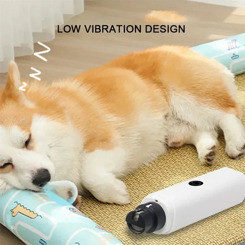 Tailmere Electric Pet Nail Grinder — Quiet USB Rechargeable, Stress-Free Grooming