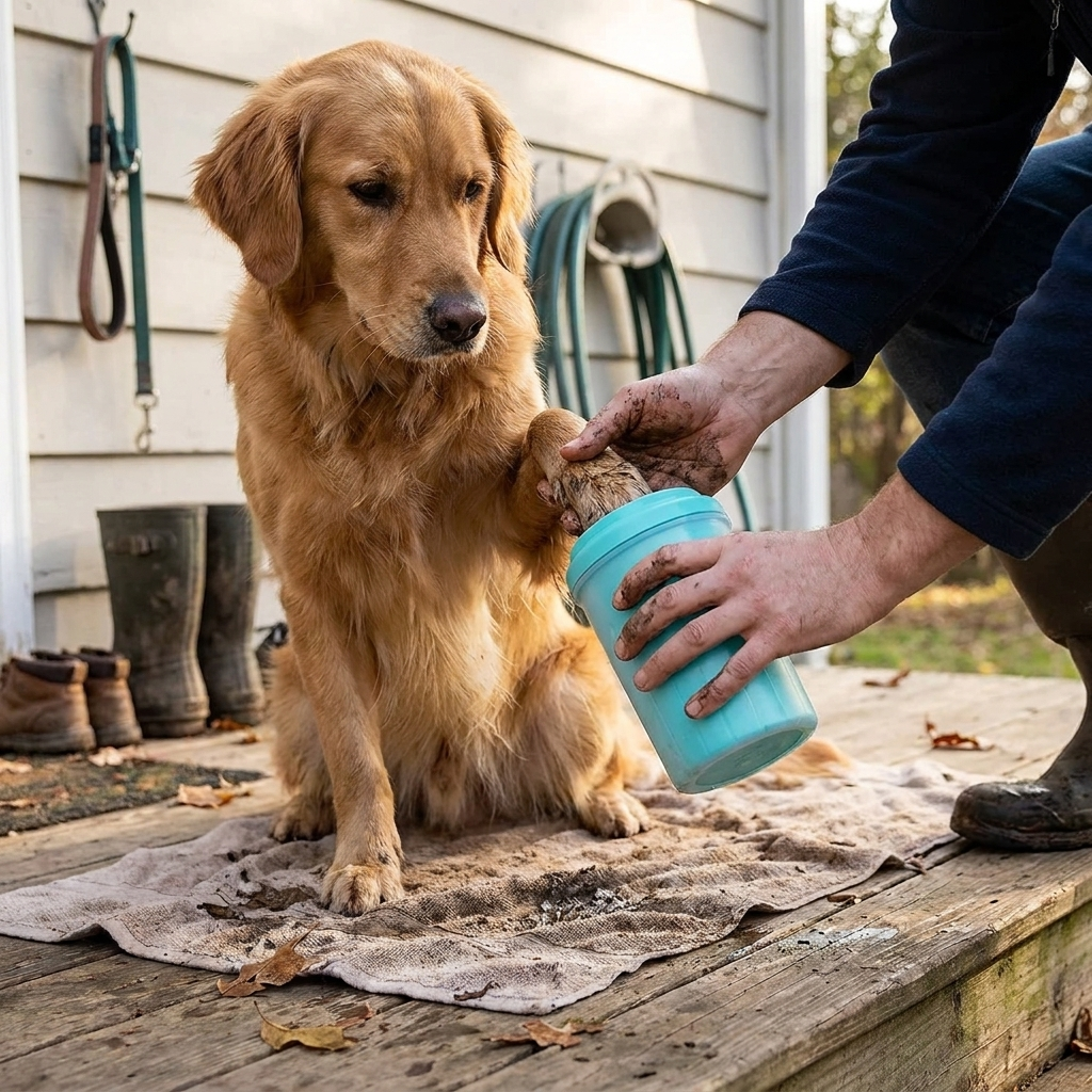 Tailmere Paw Cleaner Cup lifestyle